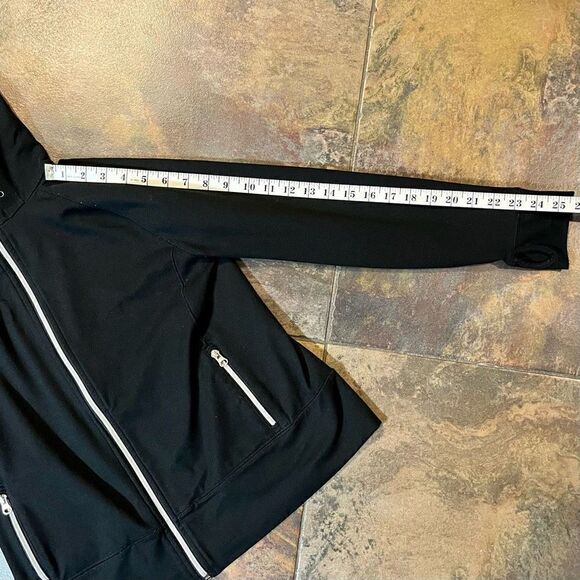Lands End Women’s Black Hoodie Jacket Full Zip Up Small - Picture 2 of 13
